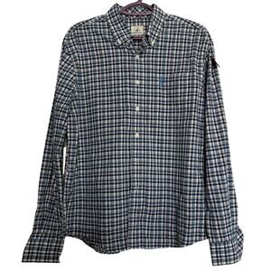 Johnnie O Hangin Out Button Down Shirt Plaid Medium Tailgate Prep Harborcore